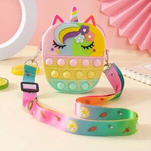 ⭐NWT Rainbow Unicorn Pop-It Crossbody